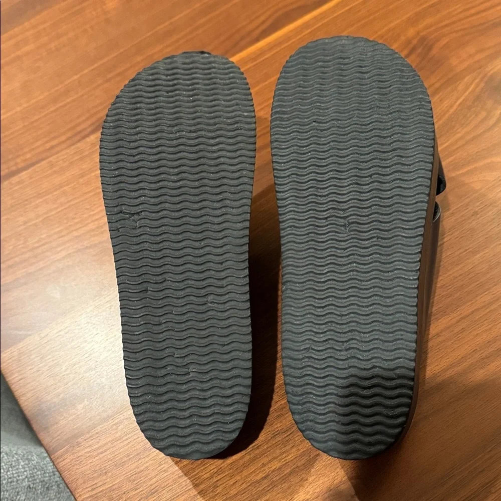 Free People Sidelines Flatform Black Criss Cross Sandals Size 38